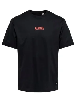 Only and Sons miesten T-paita Metallica, Jet Black