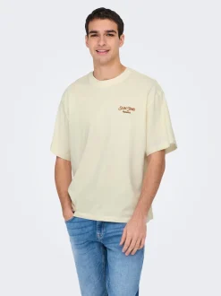 Only and Sons miesten t-paita ONSMalik, Antique White