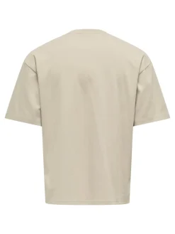Only and Sons miesten t-paita ONSCaspian Airflex Boxy SS Tee Noos, Silver Lining