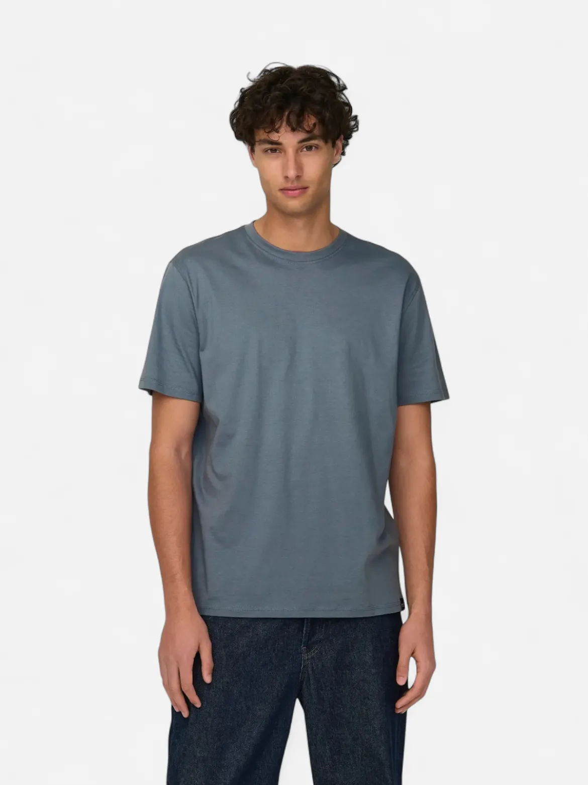 Only and Sons miesten T-paita Onsmax Life Ss Stitch Tee Noos, Flint Stone