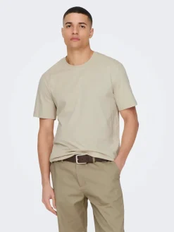 Only and Sons miesten T-paita Onsmax Life Ss Stitch Tee Noos, Pelican