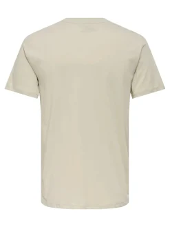 Only and Sons miesten T-paita Onsmax Life Ss Stitch Tee Noos, Pelican