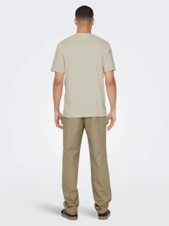 Only and Sons miesten T-paita Onsmax Life Ss Stitch Tee Noos, Pelican