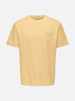 Only and Sons miesten t-paita Onsfred Life RLX SS Print Tee, Sunlight Tequila Night