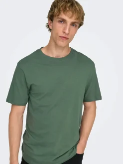 Only and Sons miesten T-paita Onsmax Life Ss Stitch Tee Noos, Dark Forest