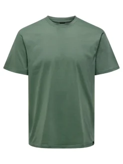 Only and Sons miesten T-paita Onsmax Life Ss Stitch Tee Noos, Dark Forest