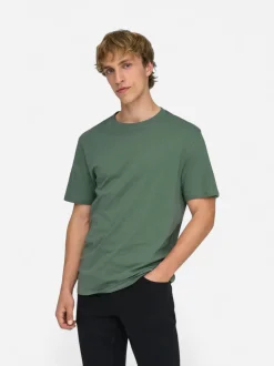 Only and Sons miesten T-paita Onsmax Life Ss Stitch Tee Noos, Dark Forest