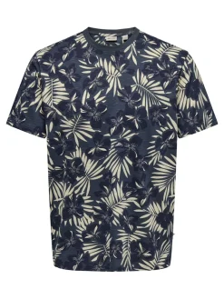 Only and Sons miesten t-paita ONSPERRY Life Red Leaf Tee, Peacoat Blue Nights Putty