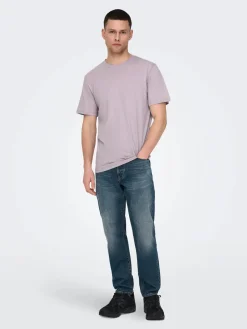 Only and Sons miesten T-paita Onsmax Life Ss Stitch Tee Noos, Nirvana
