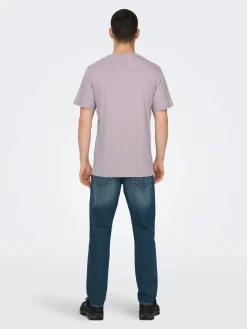 Only and Sons miesten T-paita Onsmax Life Ss Stitch Tee Noos, Nirvana