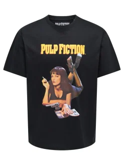Only and Sons miesten T-paita Pulp Fiction, Jet Black