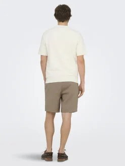 Only and Sons miesten t-paita Tano Life Reg SS Crew Knit, valkoinen