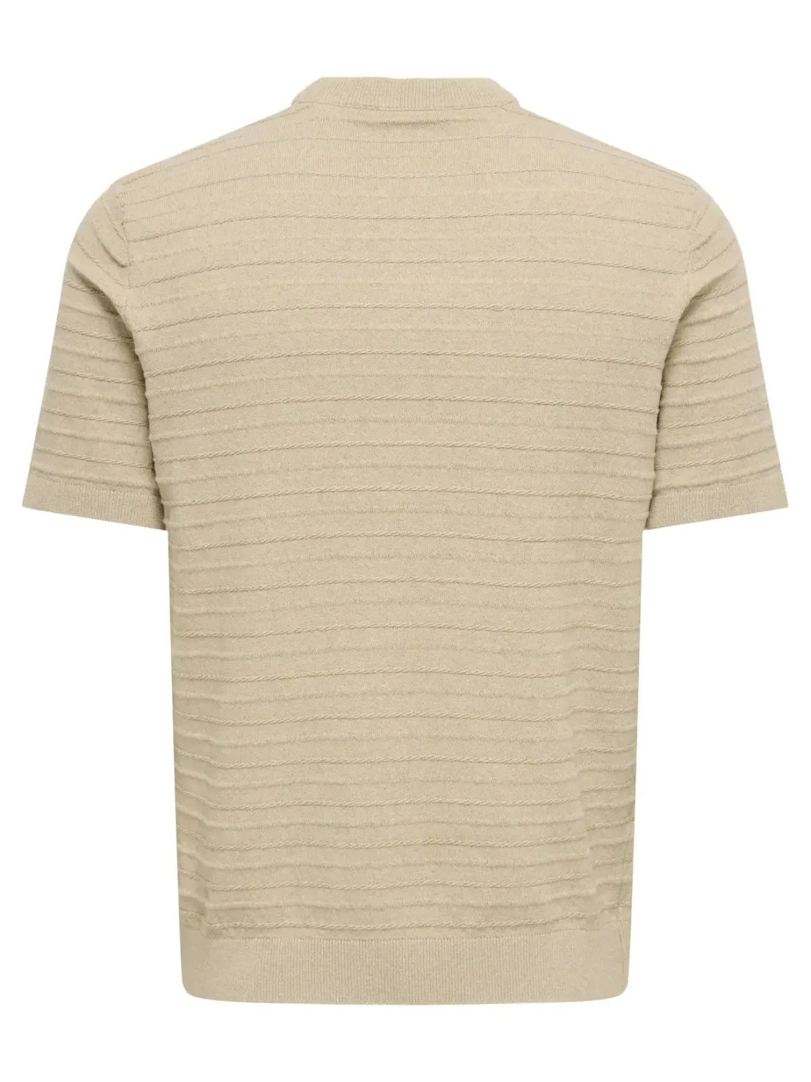Only and Sons miesten t-paita Tano Life Reg SS Crew Knit, beige