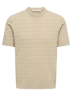 Only and Sons miesten t-paita Tano Life Reg SS Crew Knit, beige