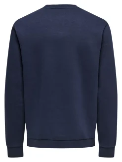 Only and Sons Xmas Reg Crew HP, Navy Blazer