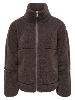Only naisten Teddytakit Aspen, tummanruskea
