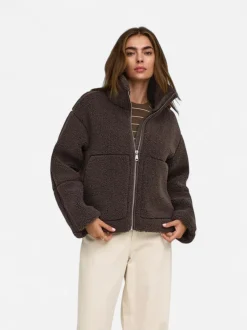 Only naisten Teddytakit Aspen, tummanruskea