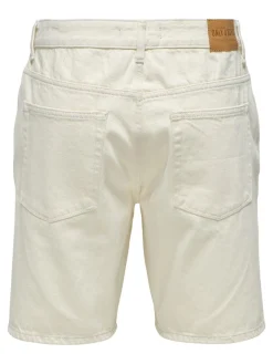Only & Sons miesten farkkushortsit OnsEdge Pim, Ecru