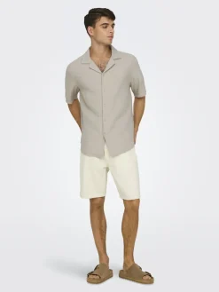 Only & Sons miesten farkkushortsit OnsEdge Pim, Ecru