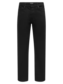 Only & Sons miesten farkut Onsedge Stay Black 3425 Azg Dnm Noos, Black Denim