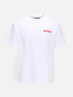 Only & Sons miesten T-paita Pulp Fiction, Bright White