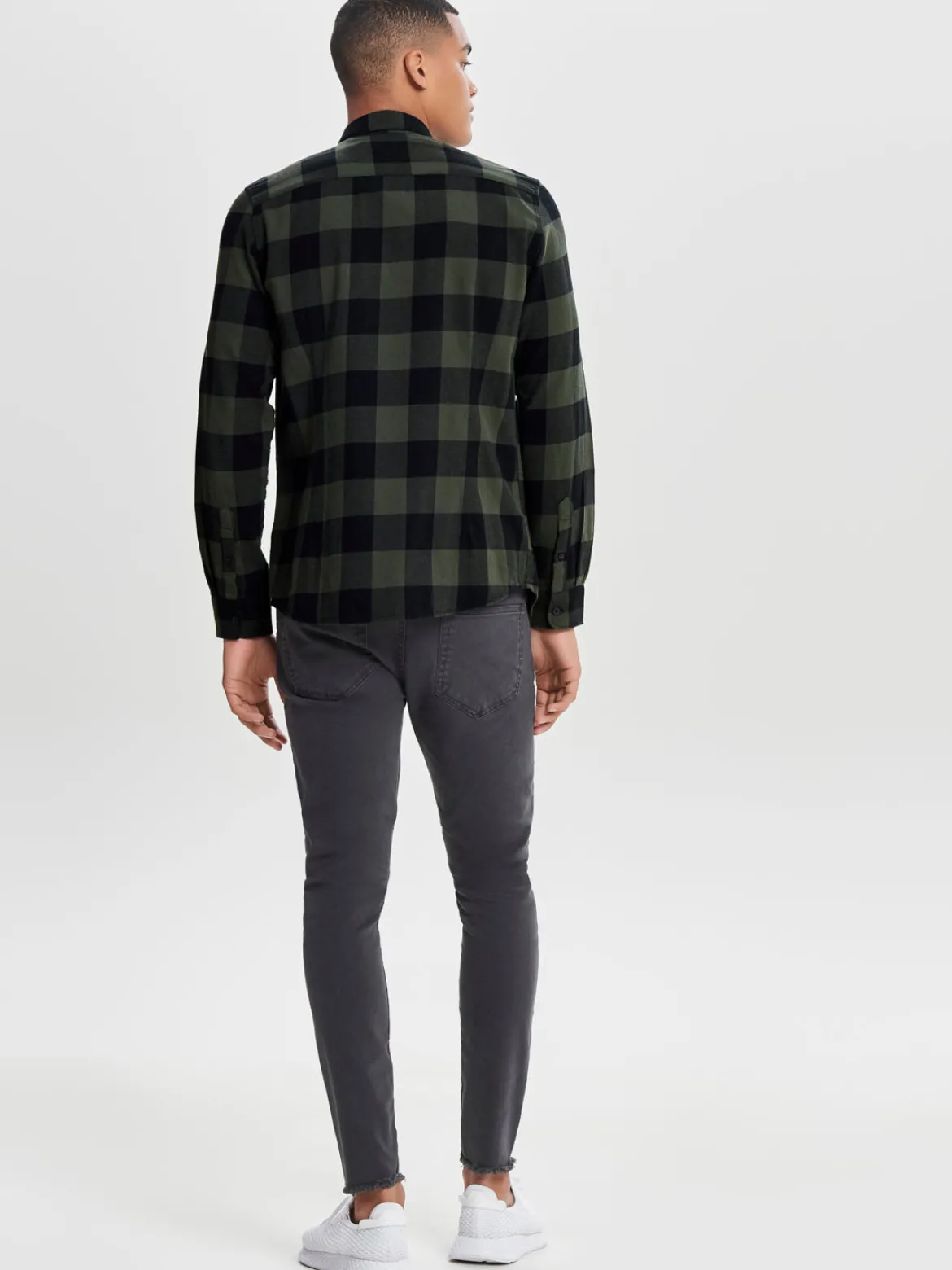 Only & Sons Ruudullinen Kauluspaita Vihreä Ruutu