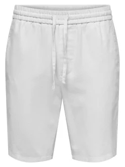 ONSLINUS 0007 COT LIN SHORTS NOOS Bright White