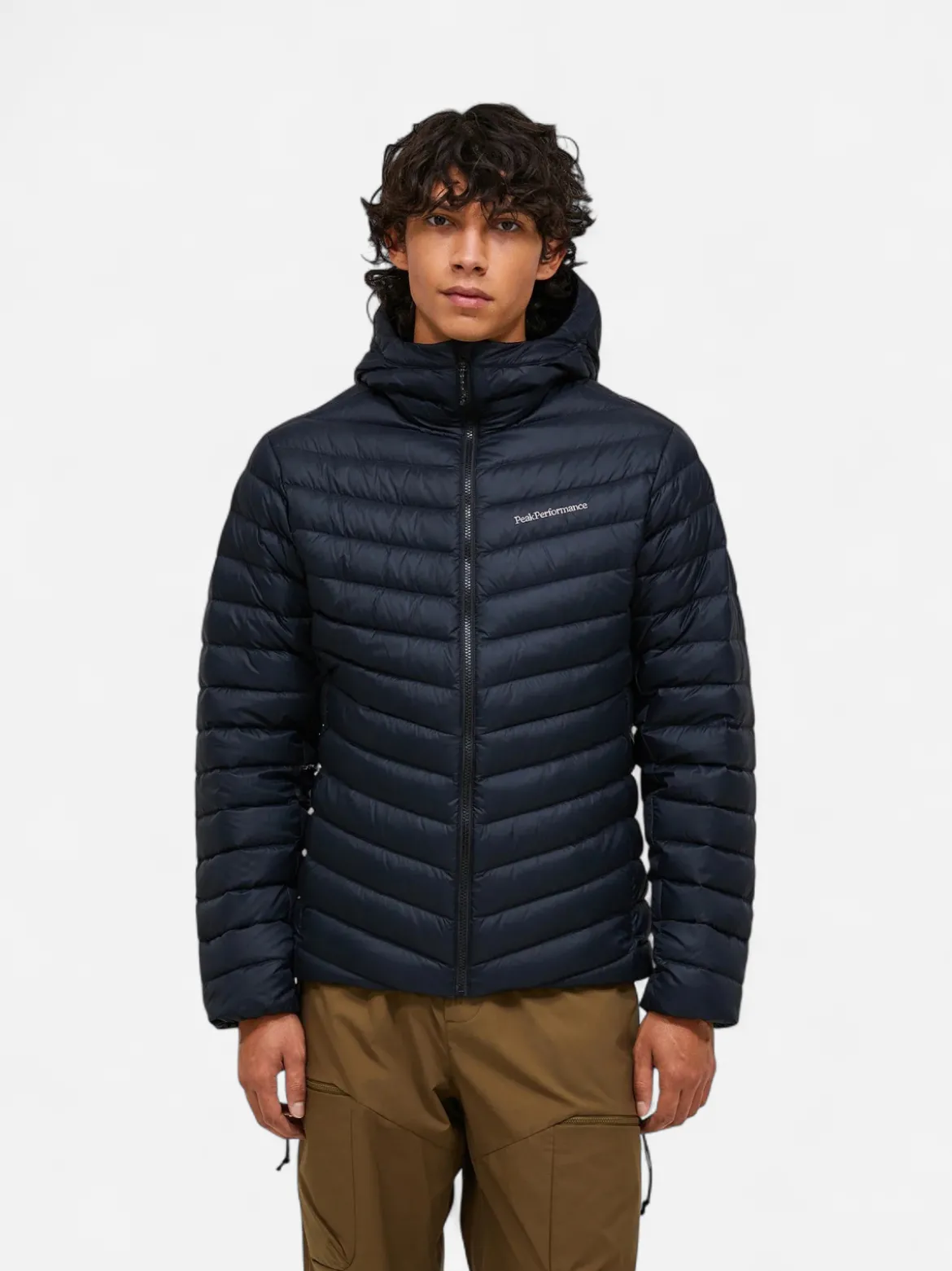 Peak Performance miesten untuvatakki Frost Hood Jacket, hiilenmusta