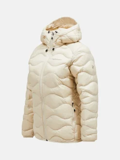 Peak Performance naisten kevytuntivatakki W Helium Down Hood Jacket, luonnonvalkoinen