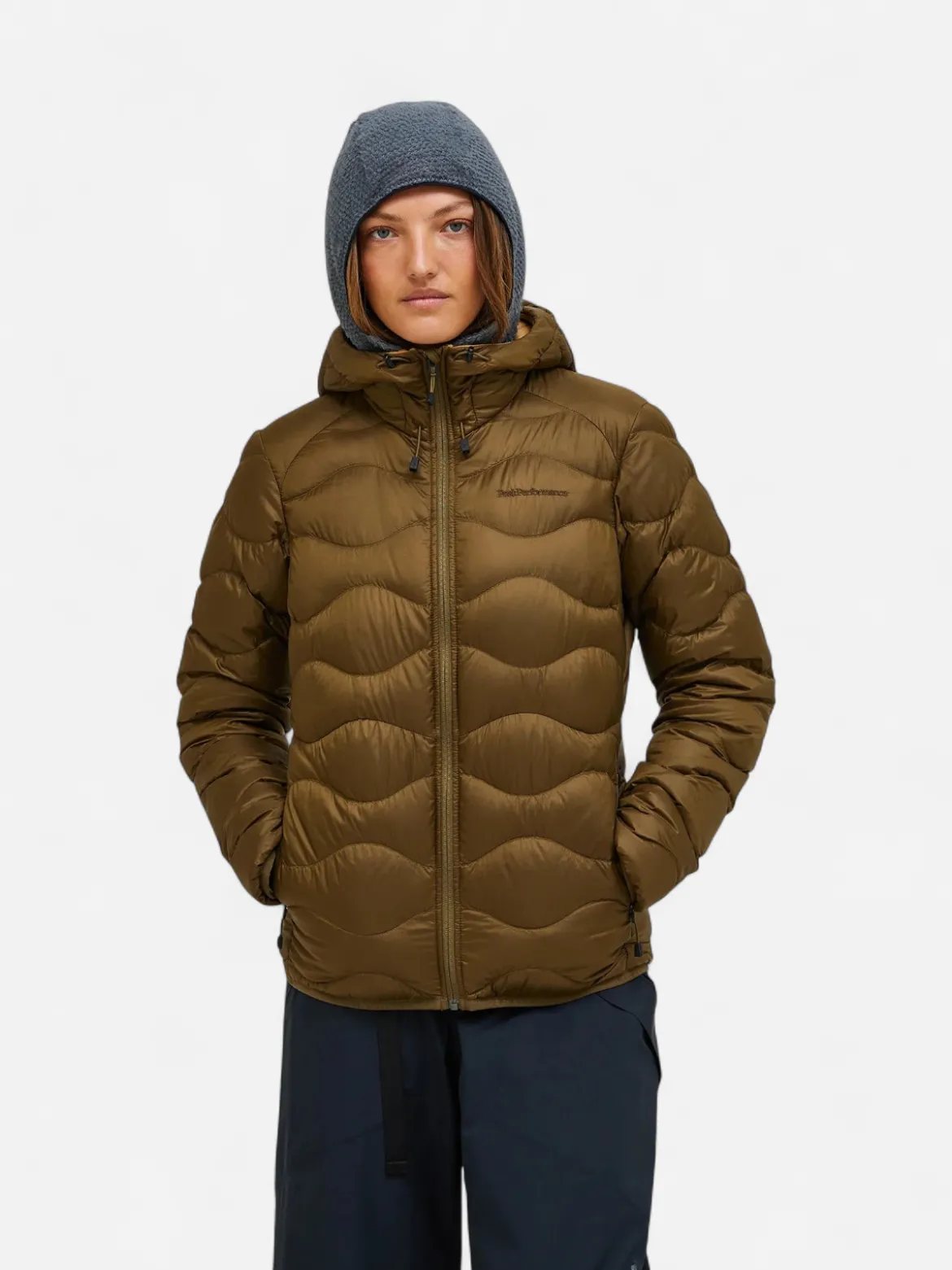 Peak Performance Naisten Kevytuntuvatakki, W Helium Down Hood Jacket Armeijanvihreä