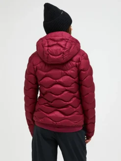 Peak Performance naisten kevytuntuvatakki W HELIUM DOWN HOOD JACKET, viininpunainen