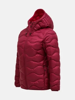Peak Performance naisten kevytuntuvatakki W HELIUM DOWN HOOD JACKET, viininpunainen
