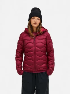 Peak Performance naisten kevytuntuvatakki W HELIUM DOWN HOOD JACKET, viininpunainen