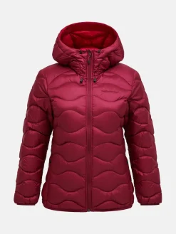 Peak Performance naisten kevytuntuvatakki W HELIUM DOWN HOOD JACKET, viininpunainen