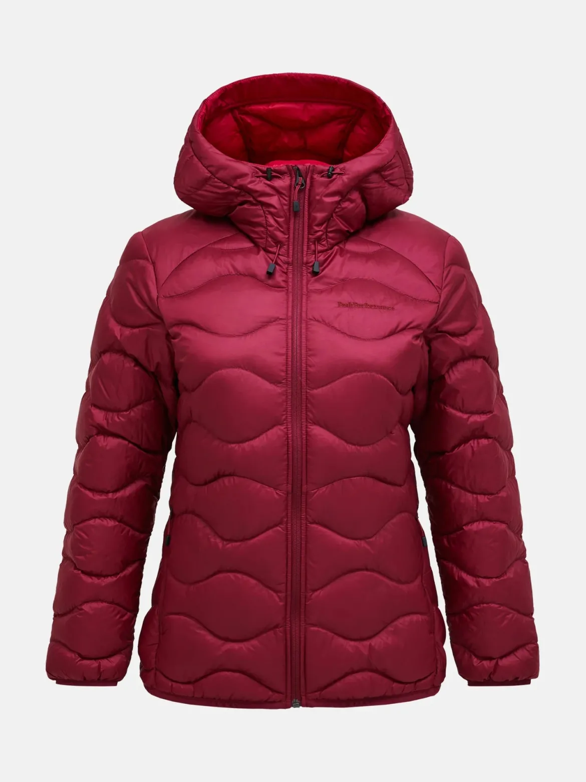 Peak Performance naisten kevytuntuvatakki W HELIUM DOWN HOOD JACKET, viininpunainen
