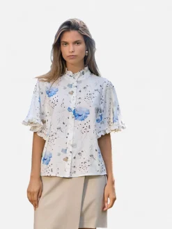 Philosophy Blues Original naisten pusero Diversity Shirt, valkopohjainen kuosi
