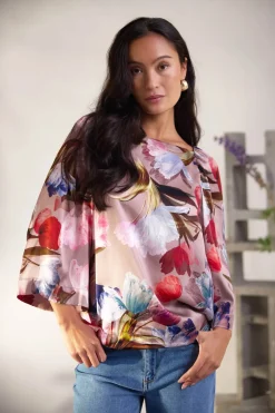 Philosophy Blues Original naisten pusero Celia Silk Blouse, monivärinen kuosi