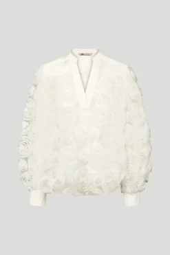 Philosophy Blues Original naisten pusero CIRCLE BLOUSE, valkoinen