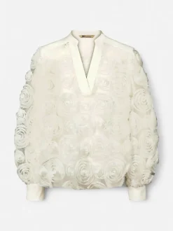 Philosophy Blues Original naisten pusero CIRCLE BLOUSE, valkoinen