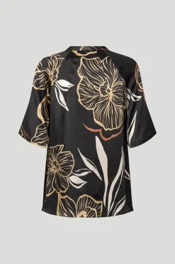 Philosophy Blues Original naisten pusero Indana Blouse, musta kuosi