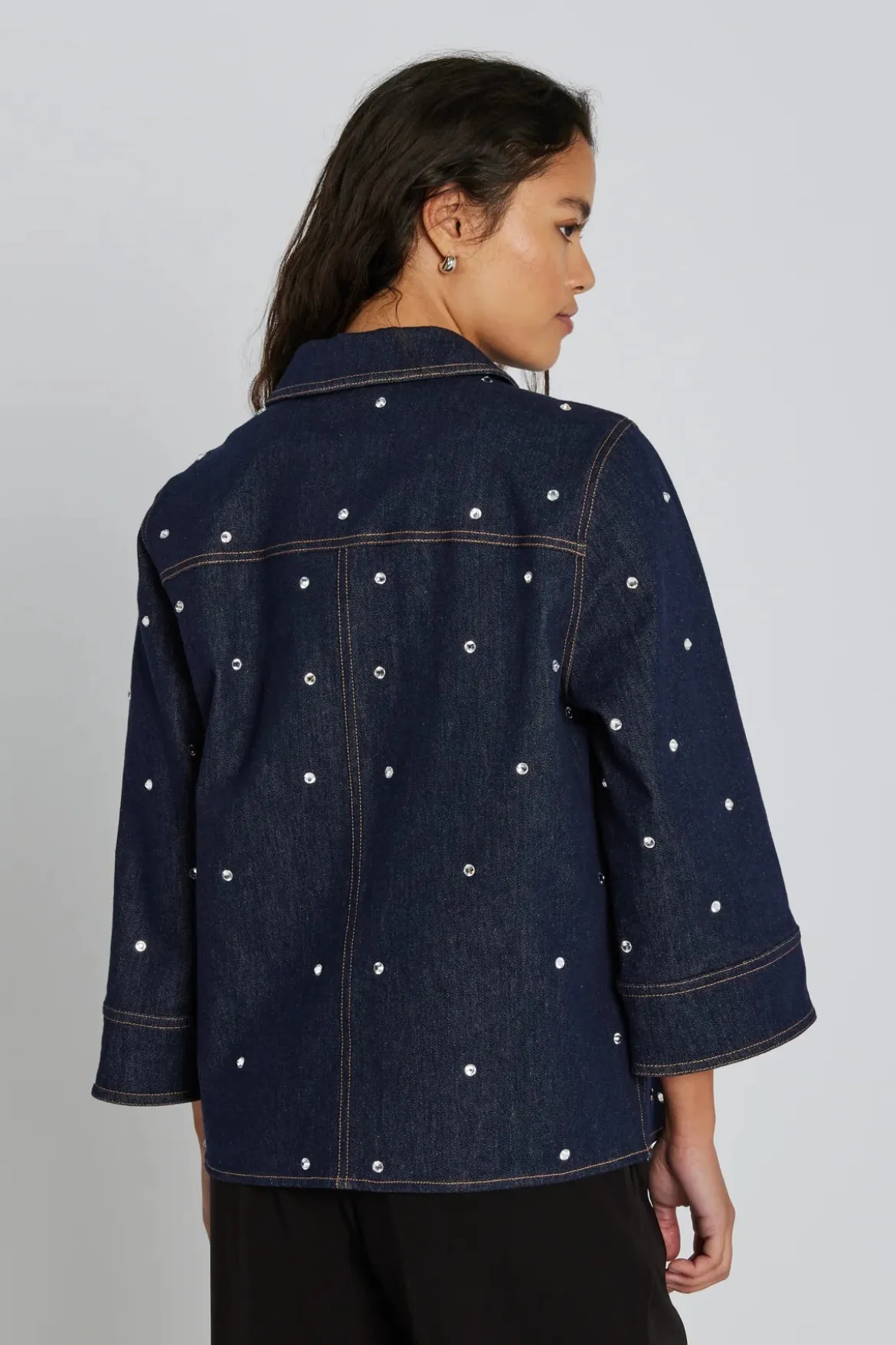 Philosophy Blues Original naisten farkkupaita Shine Denim Shirt, tummansininen