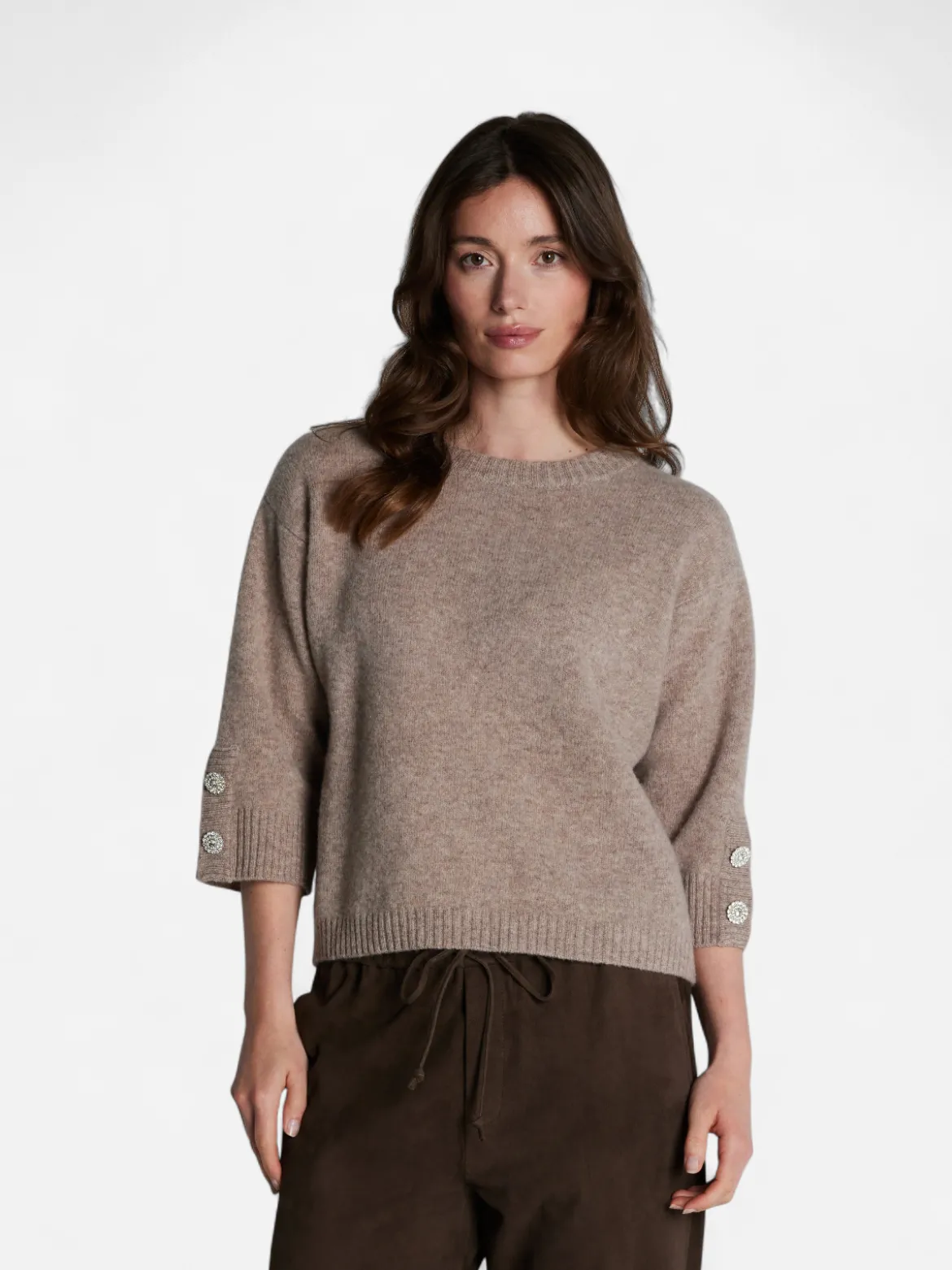 Philosophy Blues Original naisten neulepusero Joba Knit Sweater, beige