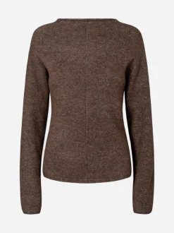 Philosophy Blues Original naisten neulepusero, TORNA KNIT Tummanruskea