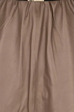 Philosophy Blues Original naisten hame, LAPA LEATHER SKIRT Keskiruskea