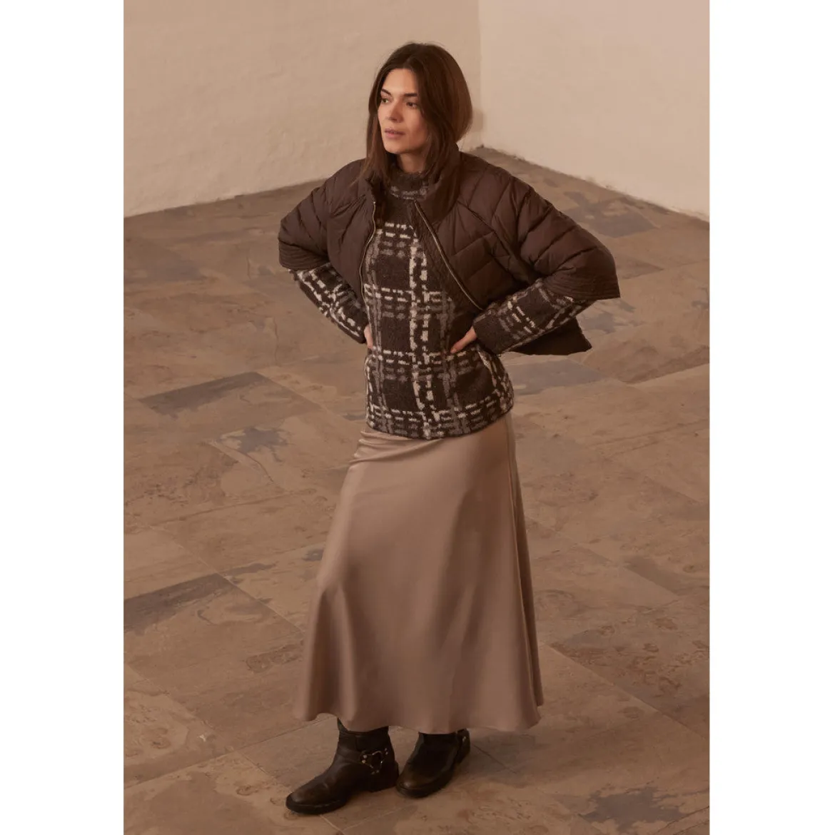 Philosophy Blues Original naisten takki Alaska, tummanruskea
