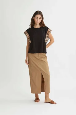Philosophy Blues Original naisten hame, METANA SKIRT Kameli