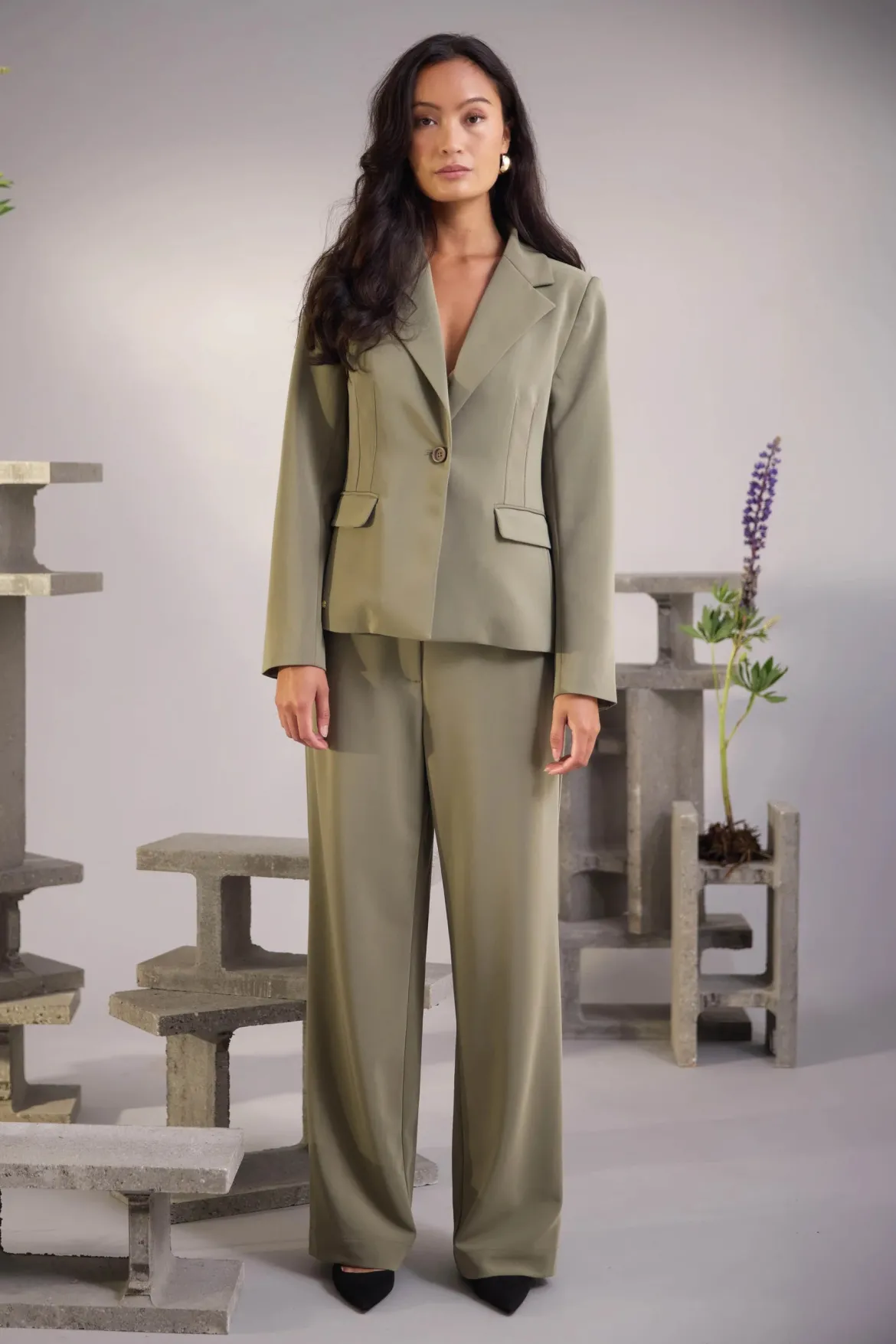 Philosophy Blues Original naisten bleiseri Verato Short Blazer, vaalea armeijanvihreä