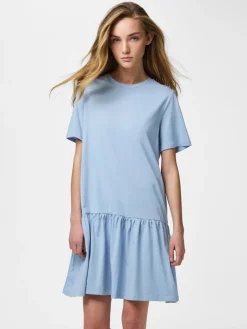 Pieces mekko PCDisso SS O-Neck Dress, vaaleansininen
