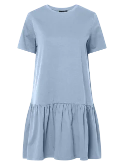 Pieces mekko PCDisso SS O-Neck Dress, vaaleansininen