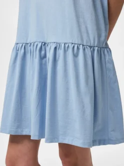Pieces mekko PCDisso SS O-Neck Dress, vaaleansininen